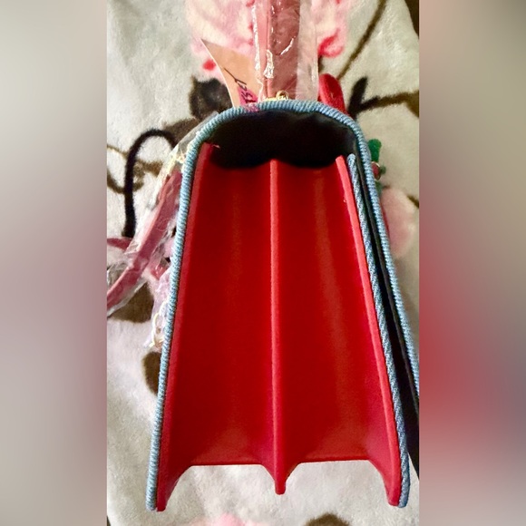 Luv Betsey by Betsey Johnson Denim Cherry Bow Crossbody / Handbag NWT - Picture 7 of 12